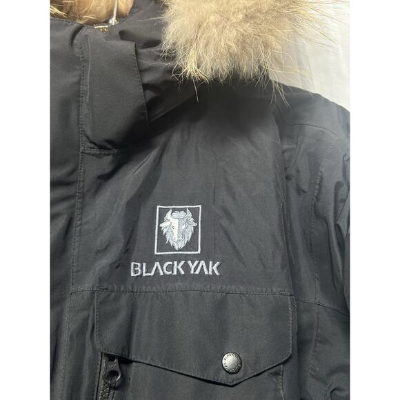 BLACK YAK Yak Tech Down Parka Jacket Fur Trim Hood Winter Insulated Coat 100 L - Picture 8 of 16
